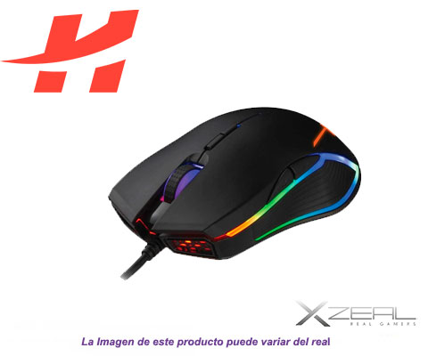 MOUSE GAMER ALAMBRICO XZEAL XZ920 USB 12400DPI NEGRO - HasTech Cordoba